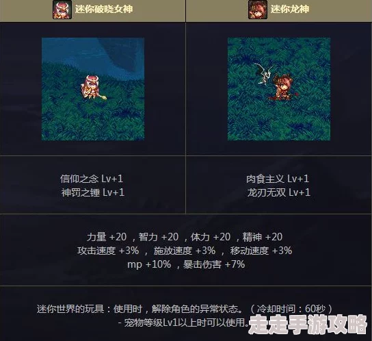 DNF手游重大更新！二觉宠物迷你大地女神属性图鉴揭秘，惊喜新增专属技能曝光！